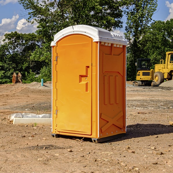 how often are the portable restrooms cleaned and serviced during a rental period in Peace Valley